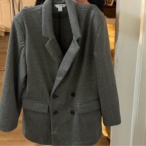 Old Navy Gray Plaid Blazer